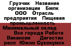 Грузчик › Название организации ­ Бмпк, ООО › Отрасль предприятия ­ Пищевая промышленность › Минимальный оклад ­ 20 000 - Все города Работа » Вакансии   . Дагестан респ.,Южно-Сухокумск г.